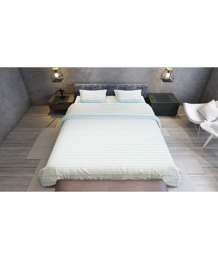 Lenzuola Marlin in cotone vista dall'allto su letto moderno