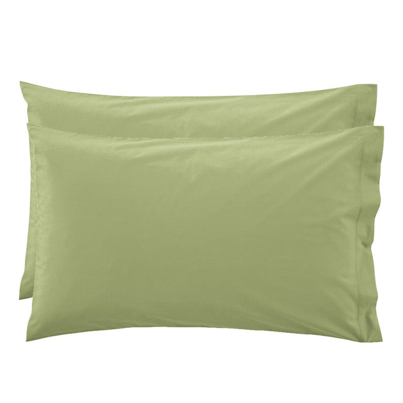 Coppia federe Twin - cotone colore verde acqua made in italy