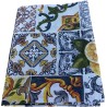 1 - Gran Foulard copritutto in tessuto Loneta Lara Morada stampato dis Costiera