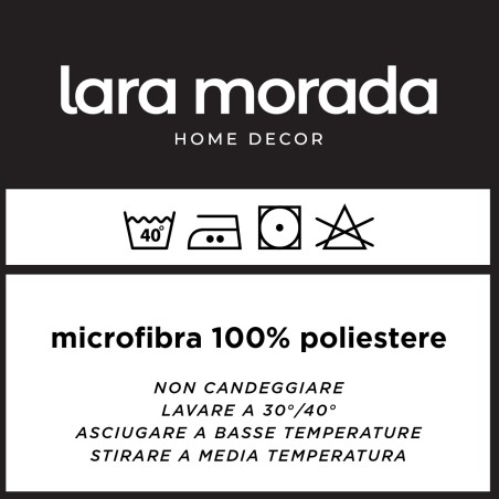 6 - Completo lenzuola letto Lara Morada in microfibra a tinta unita jacquard