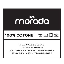 5 - Completo lenzuola letto Lara Morada in Rasatello di cotone 100% fantasia Mirta